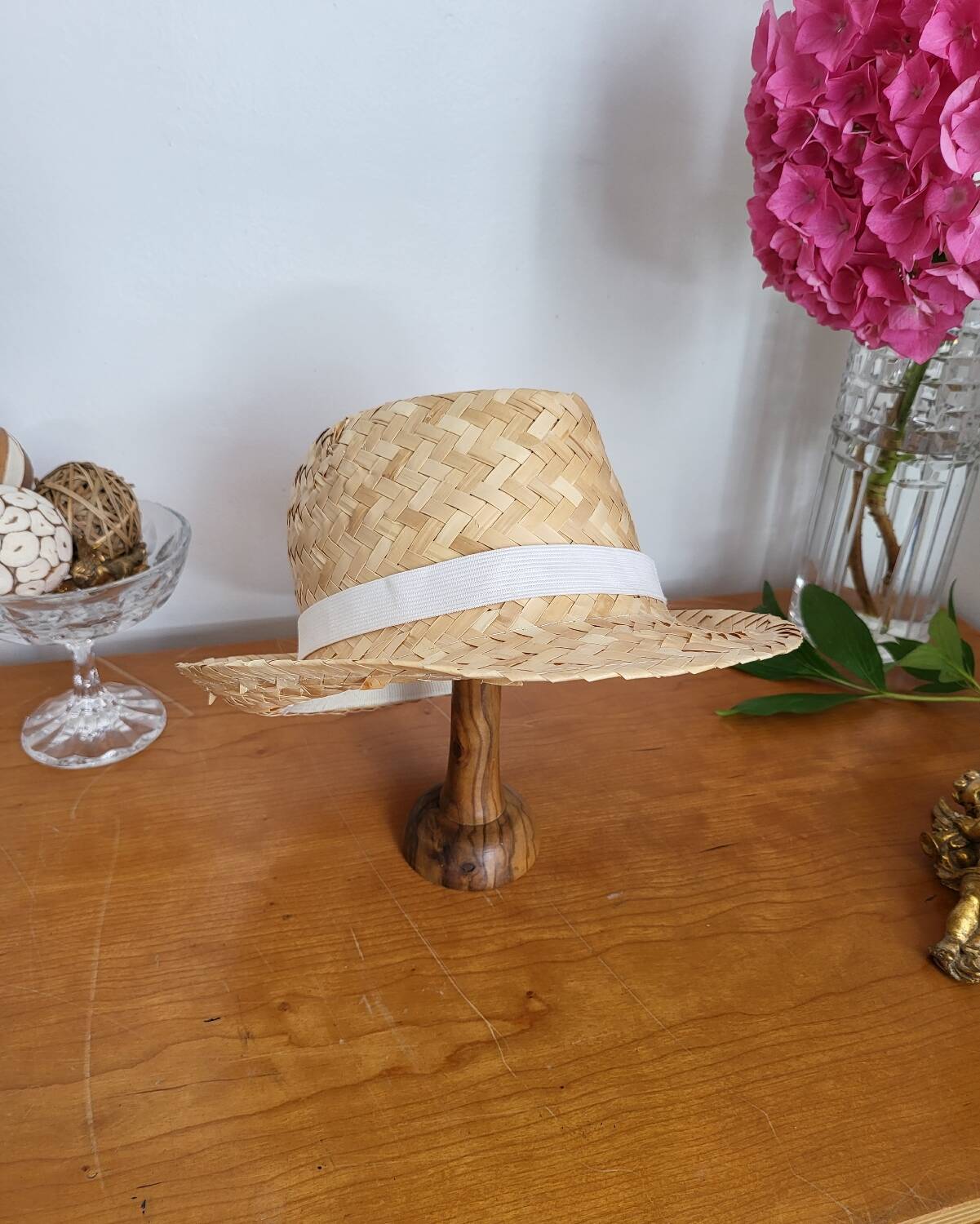 Porte chapeau en bois tourné, buis