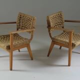Pair of bridge armchairs Vibo, 1950s France
