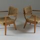 Pair of bridge armchairs Vibo, 1950s France