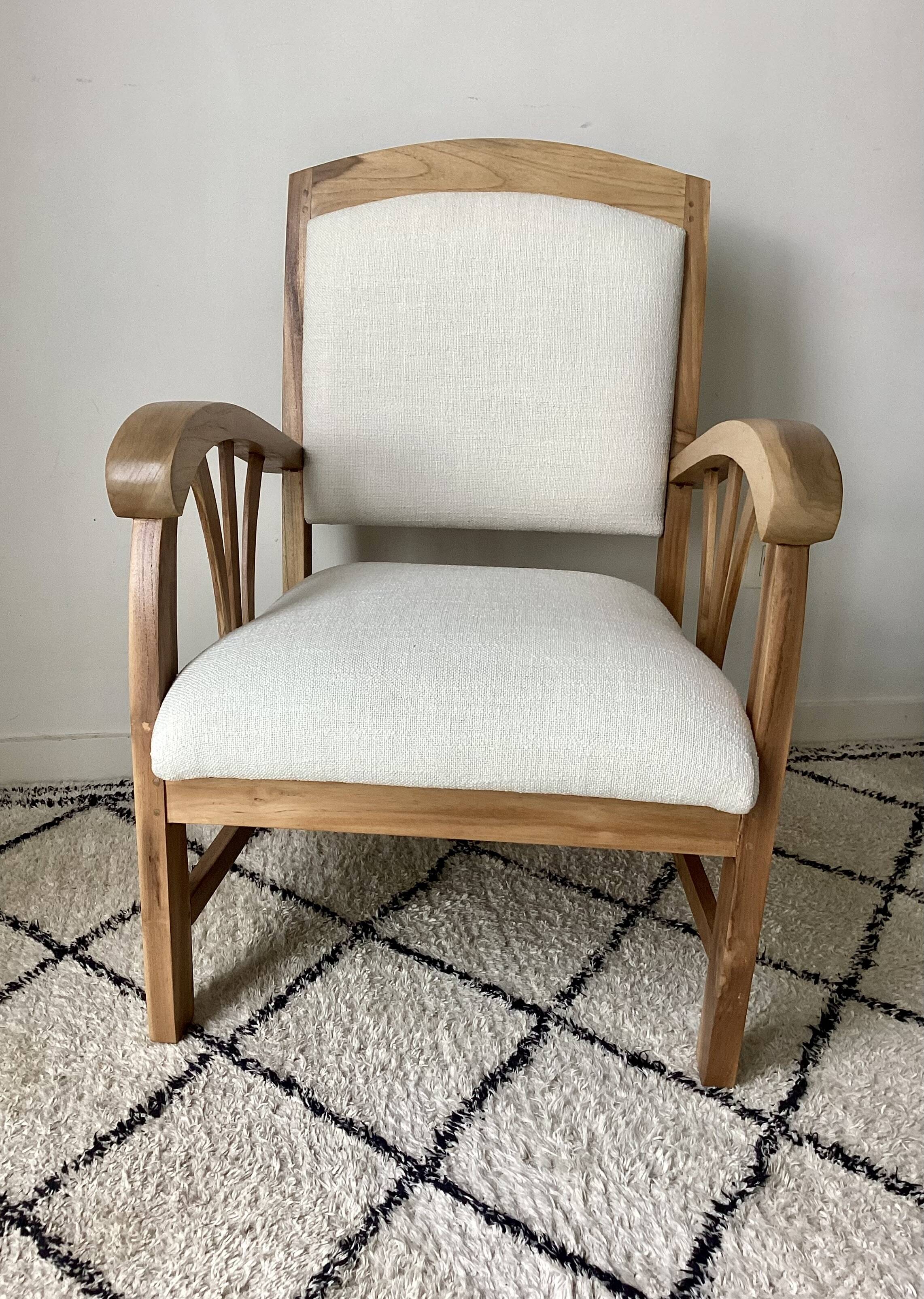 Restored colonial style armchair