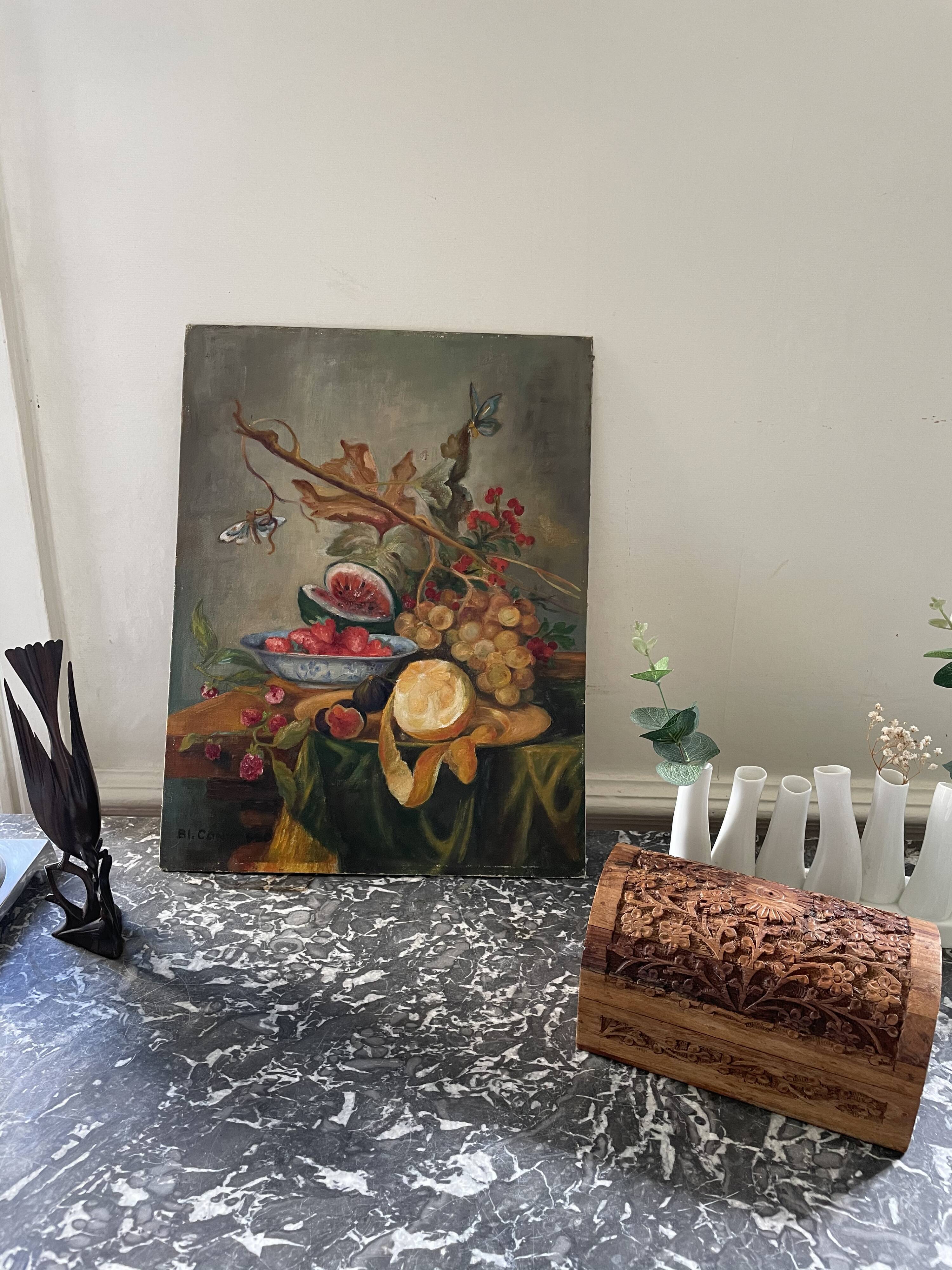 Oil on still life carton by Contesso