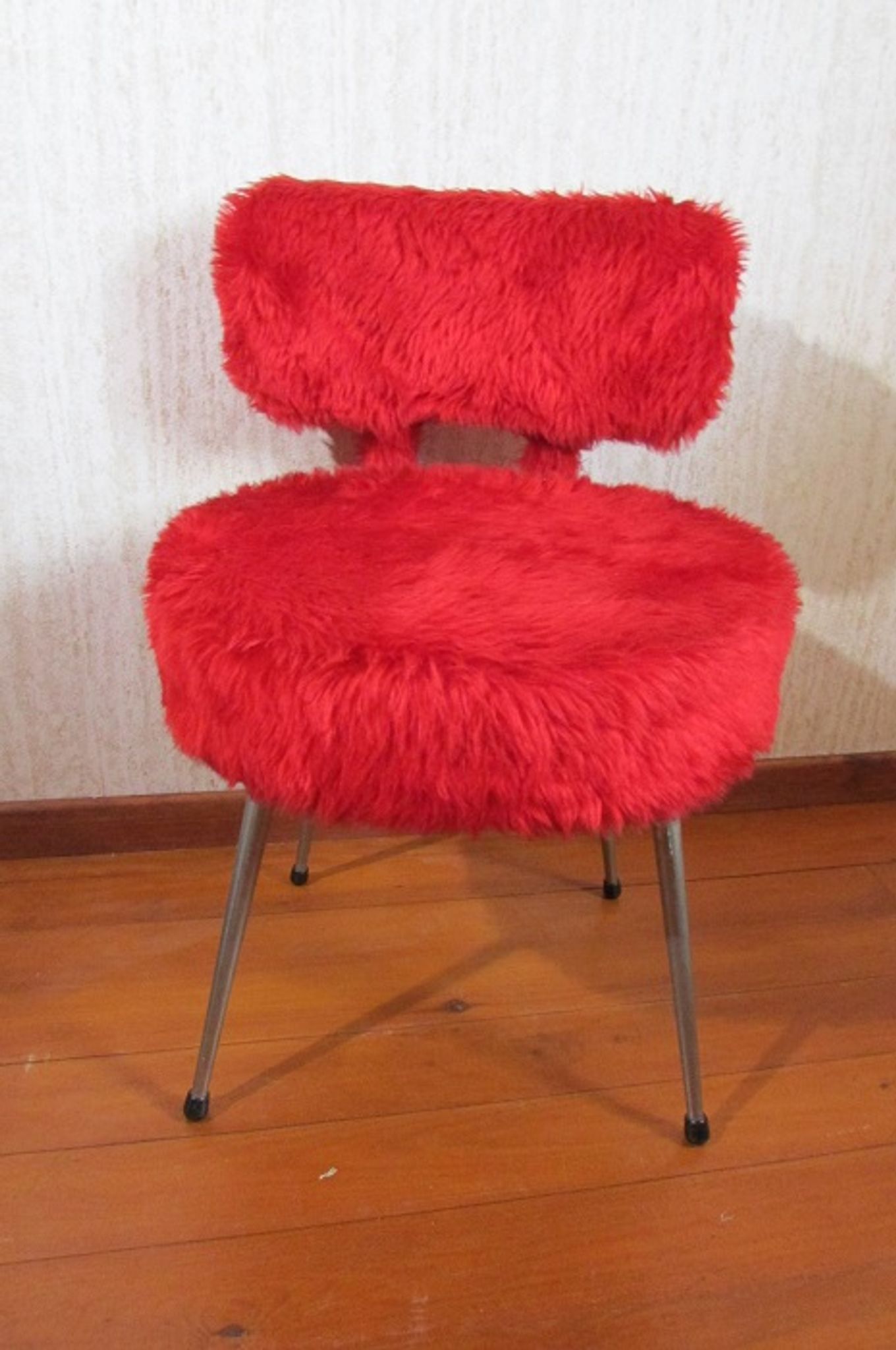 Chaise moumoute vintage