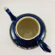 Teapot Earth to Fire Sainte-Uze Cobalt Blue Gold Relief Enamels 19th Century 80cl