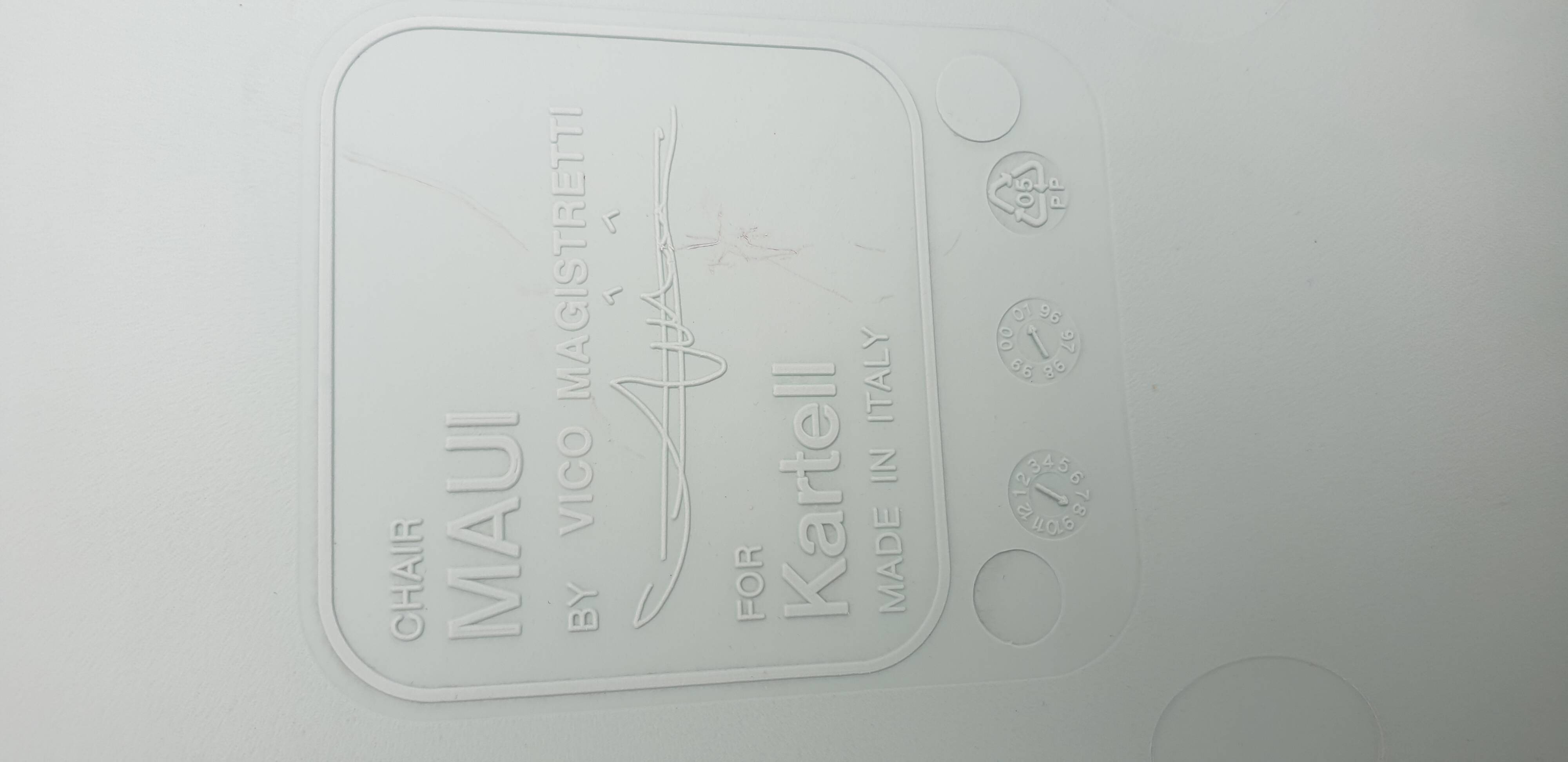 4 MAUI VICO MAGISTRETTI FOR Kartell chairs