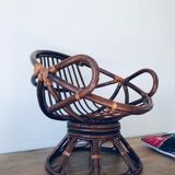 Rotating rattan chair