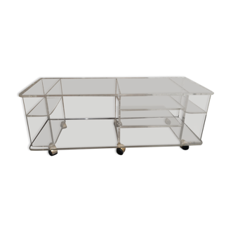 Meuble hifi/tv plexiglas années 70