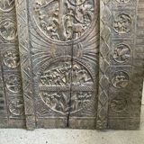 Large panel of indian carved wood nineteenth century