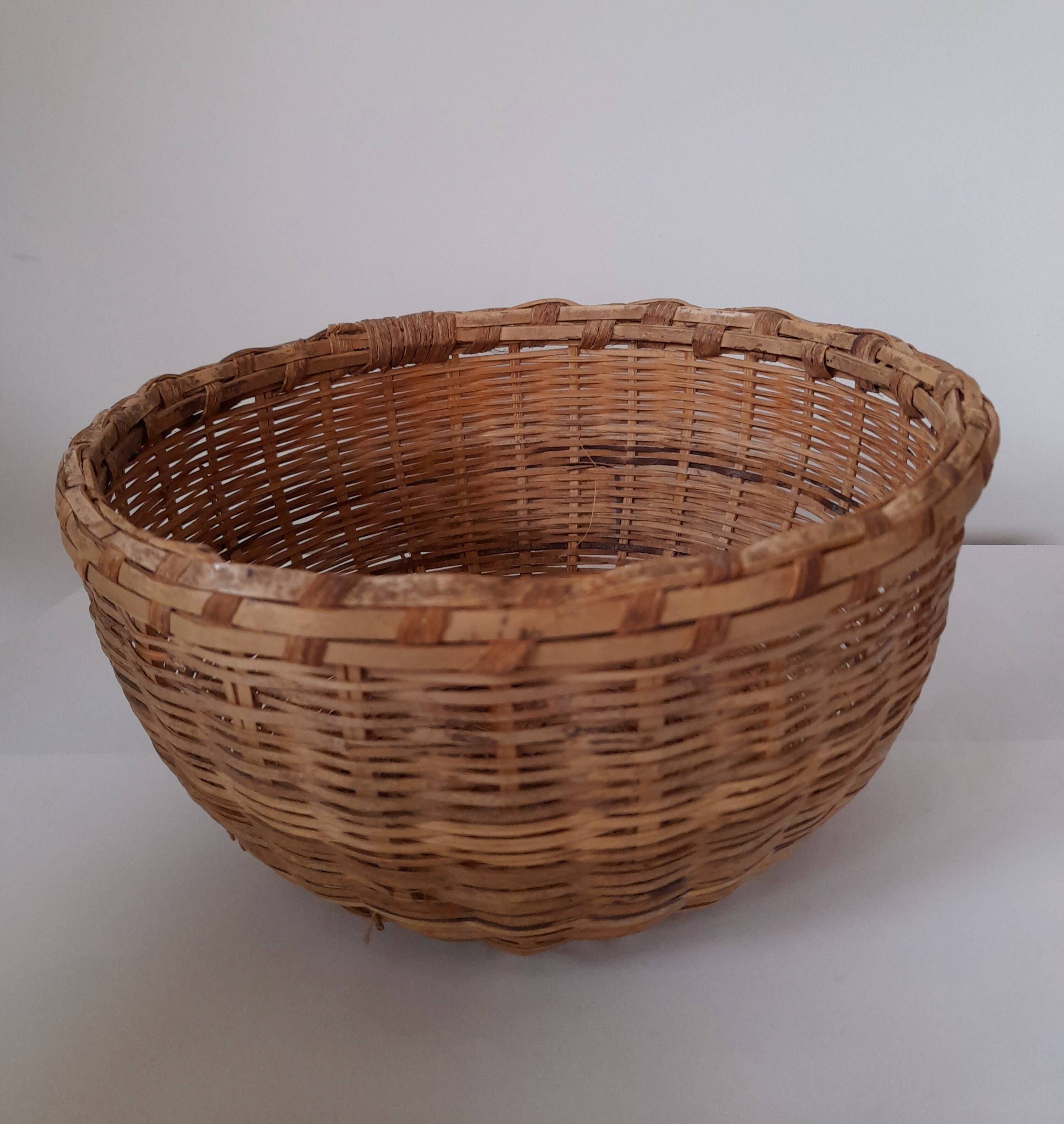 Vintage rattan basket