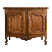 Small antique buffet in carved wood, Traditional style.