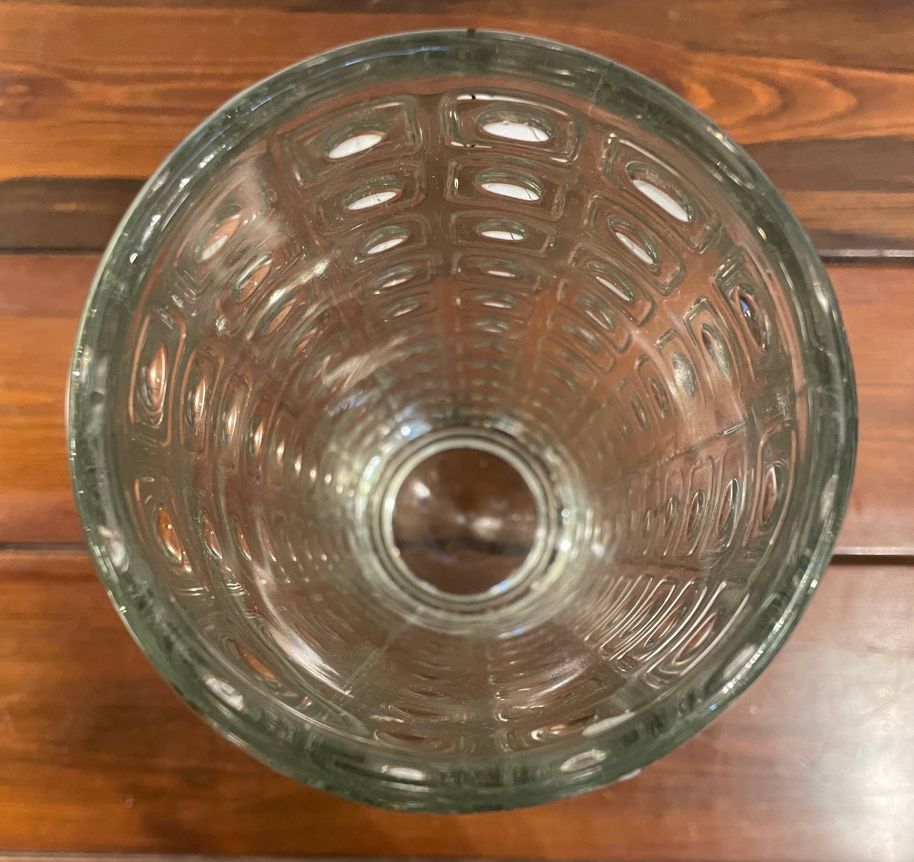 Cylindrical glass vase