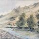 Watercolors XIX° "Landscapes of the countryside" signed A. Blin