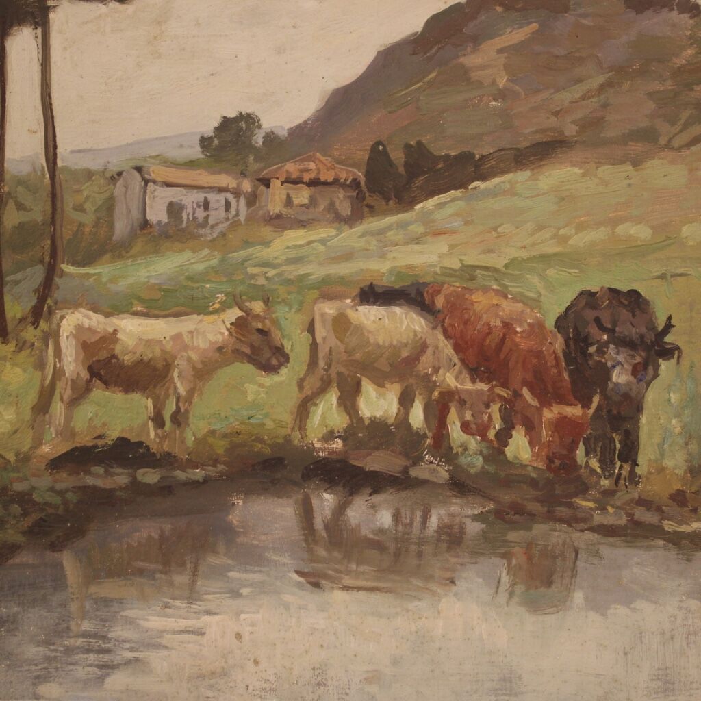 Paysage signé du 20ème siècle