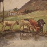 Signed landscape from the 20th century