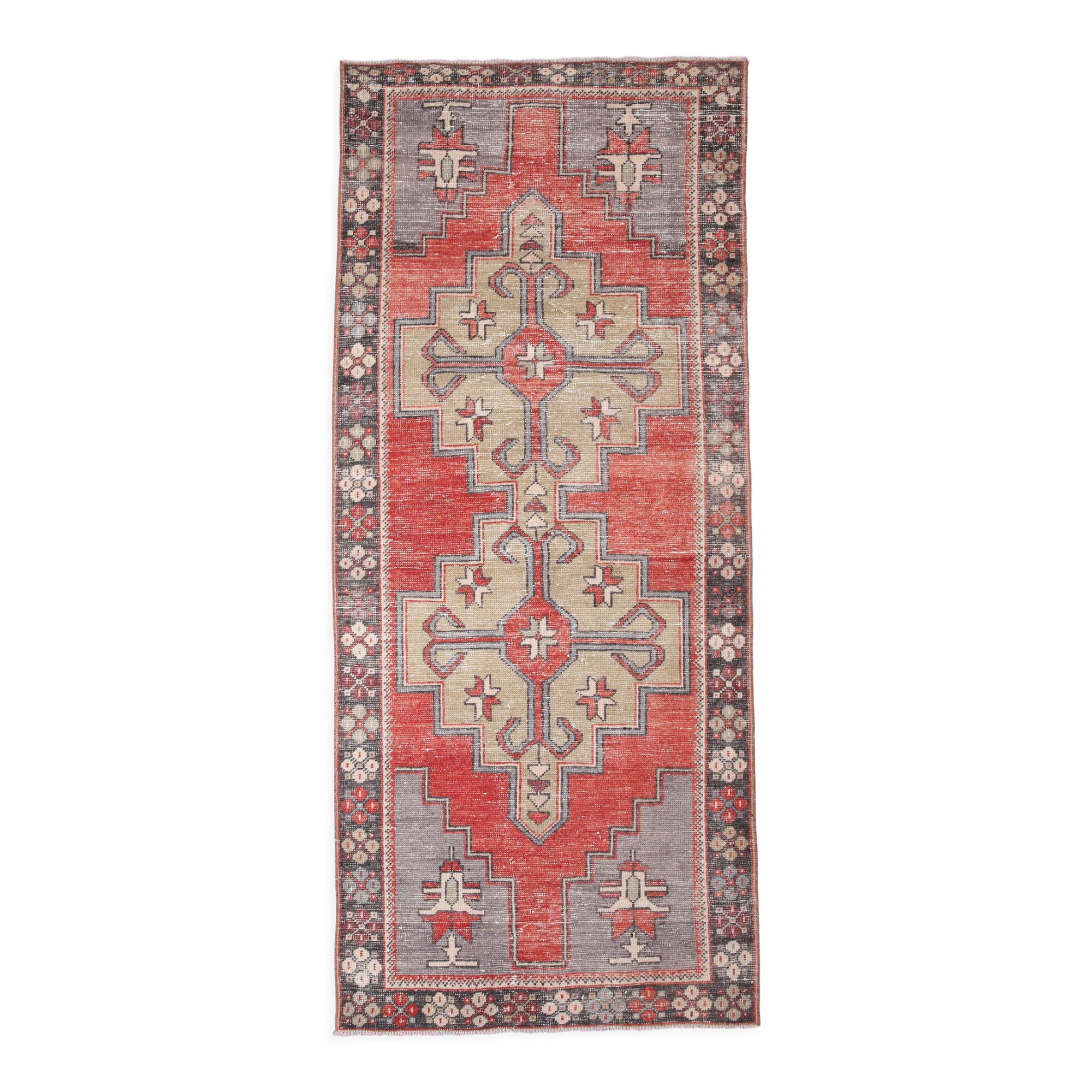 3x8 oriental madallion turkish runner rug,107x247cm