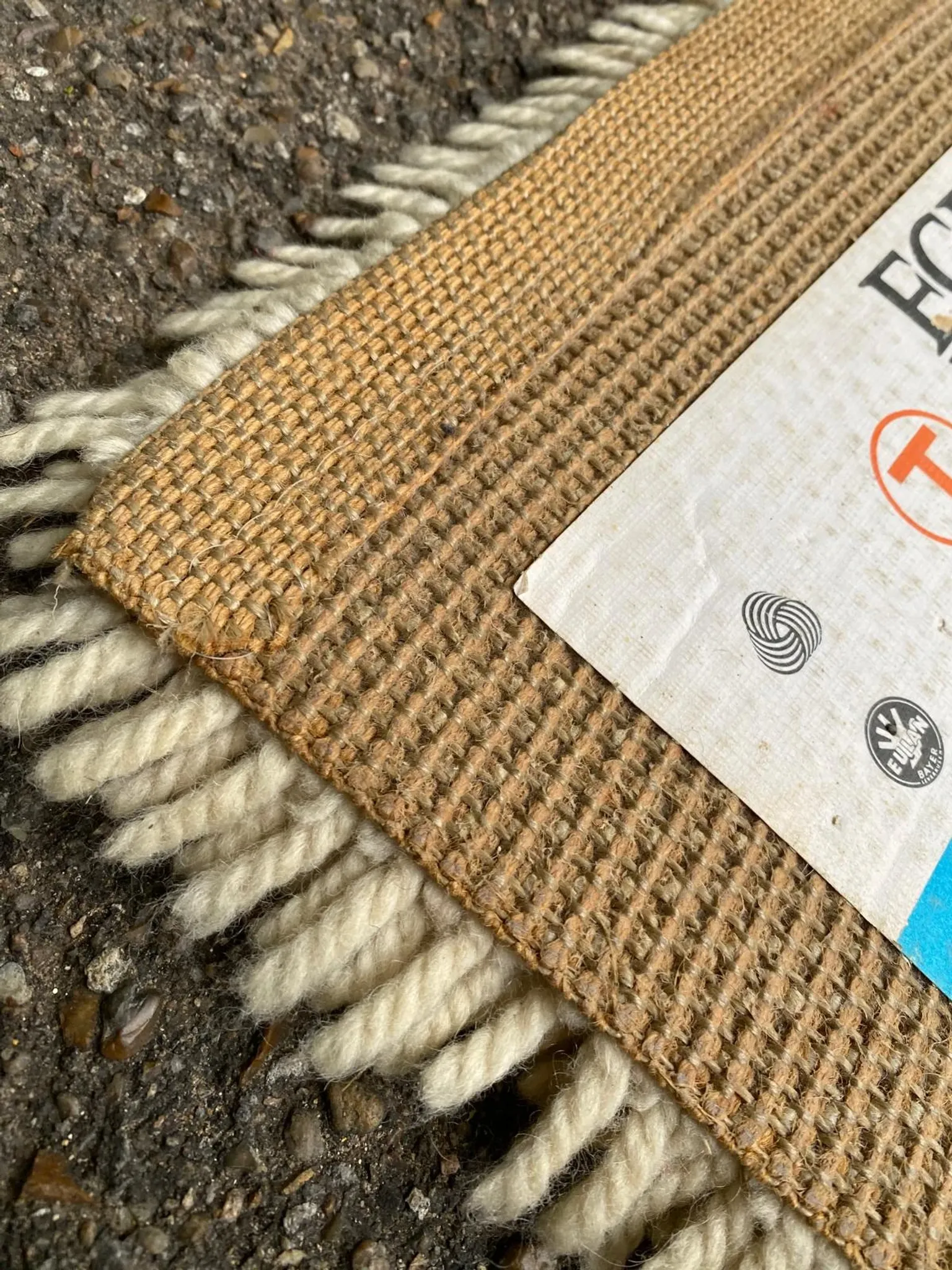 Mid-century scandinavian rug ege berber stratos denmark (183x275) 1970
