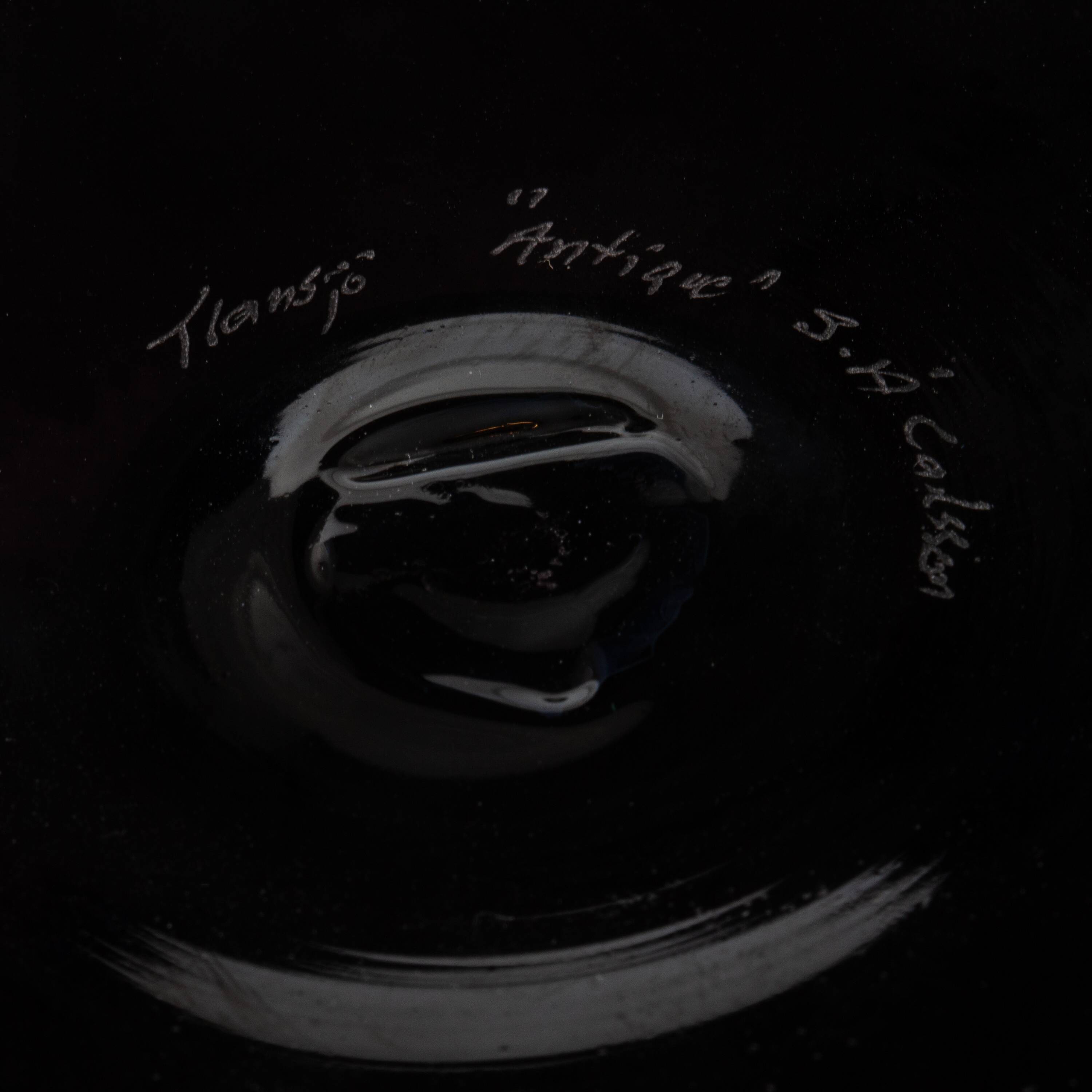 Transjö Hytta blown glass cup (Sweden)