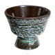 Turquoise and brown ceramic flower pot, 1950s