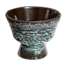 Turquoise and brown ceramic flower pot, 1950s