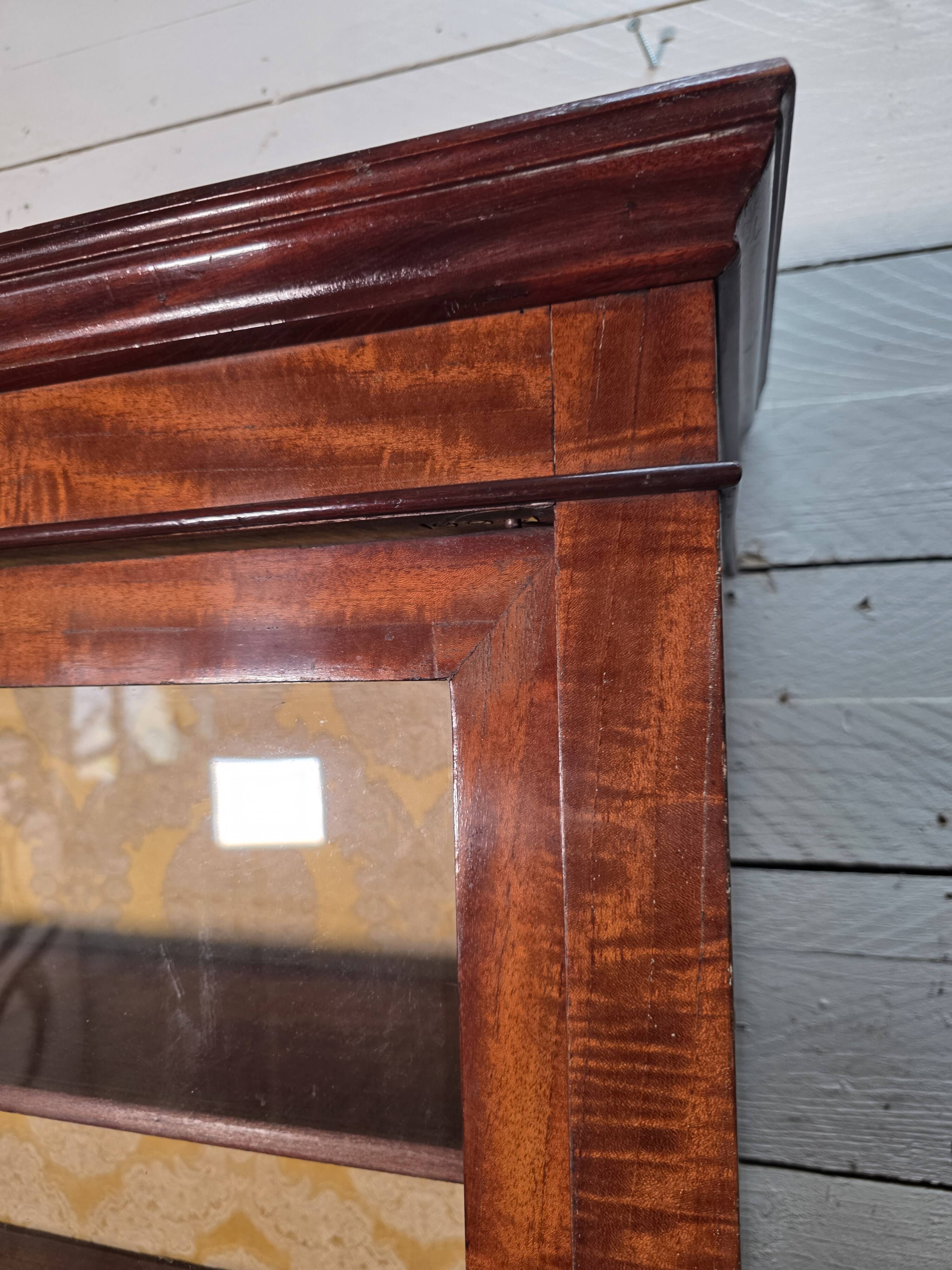 Late 19th century mahogany shop display cabinet.