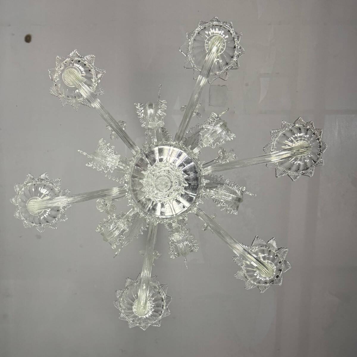 Venetian Murano glass chandelier, 6 light arms, circa 1930