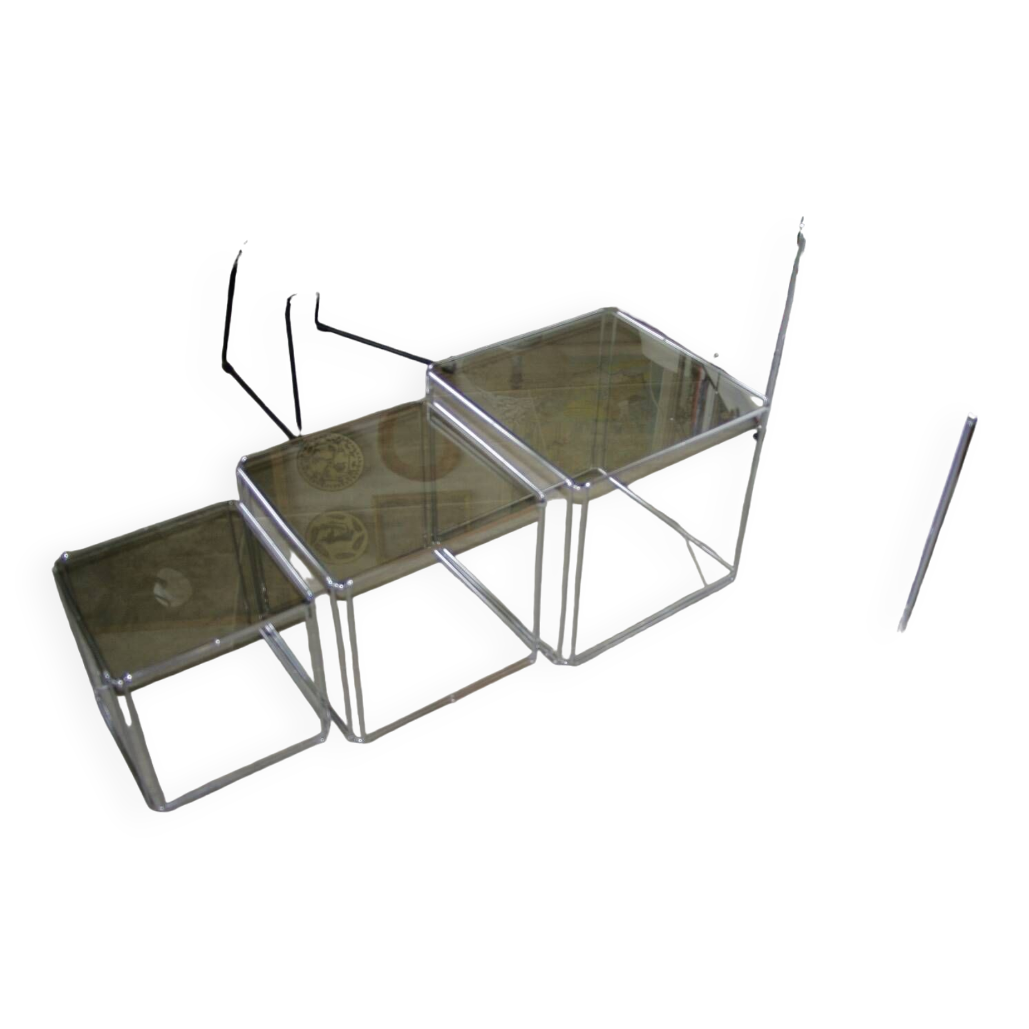 table d'appoint vintage graphique de max sauze 1970