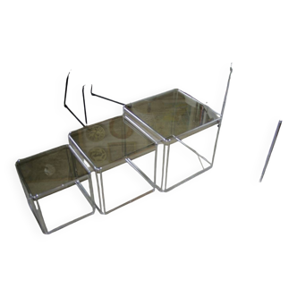 table d'appoint vintage graphique de max sauze 1970