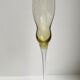 Set of 10 very high champagne flutes in colored glass 70s