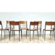 Lot of 8 vintage bobbins feet school chairs