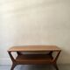 Scandinavian coffee table with 2 wooden tops, Netherlands 1970.