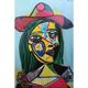 Vintage Cubist Female Portrait