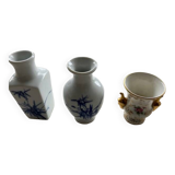 SET OF 3 PORCELAIN VASES