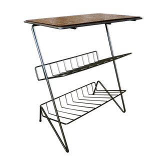 Side table / storage for vinyl top faux leather vintage 60s