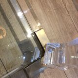 Glass and plexiglass coffee table