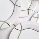 Flat plates St Amand model Bayonne white, green and black.