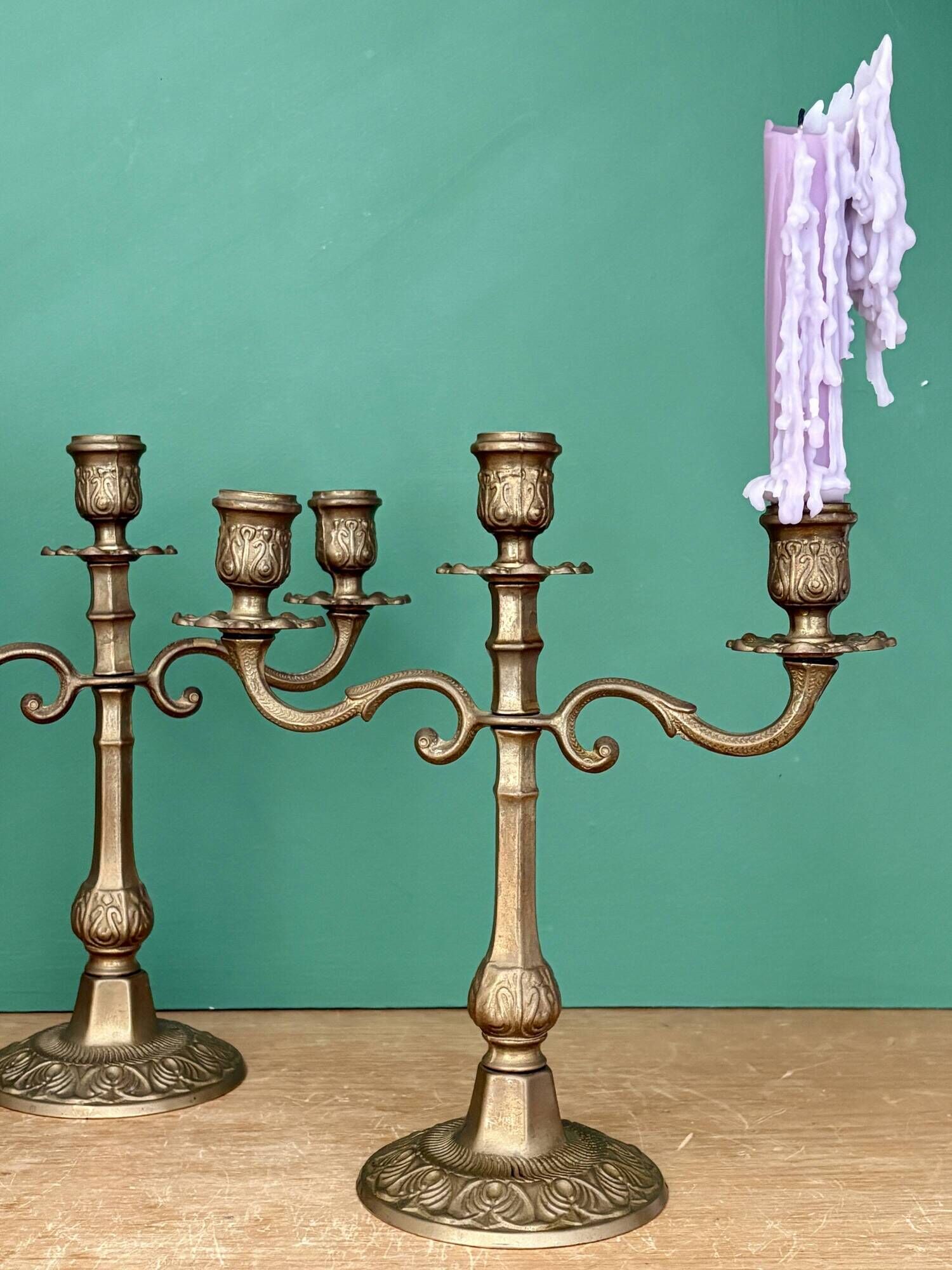 Paire de chandeliers vintage