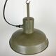 Vintage green army pendant lamp, 1960s