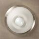 Vintage ceiling light in white and clear glass, Italian design from the 1970s.