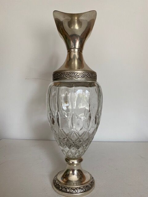 Silver-plated carafe by Buton Distillery, Bologna Italia