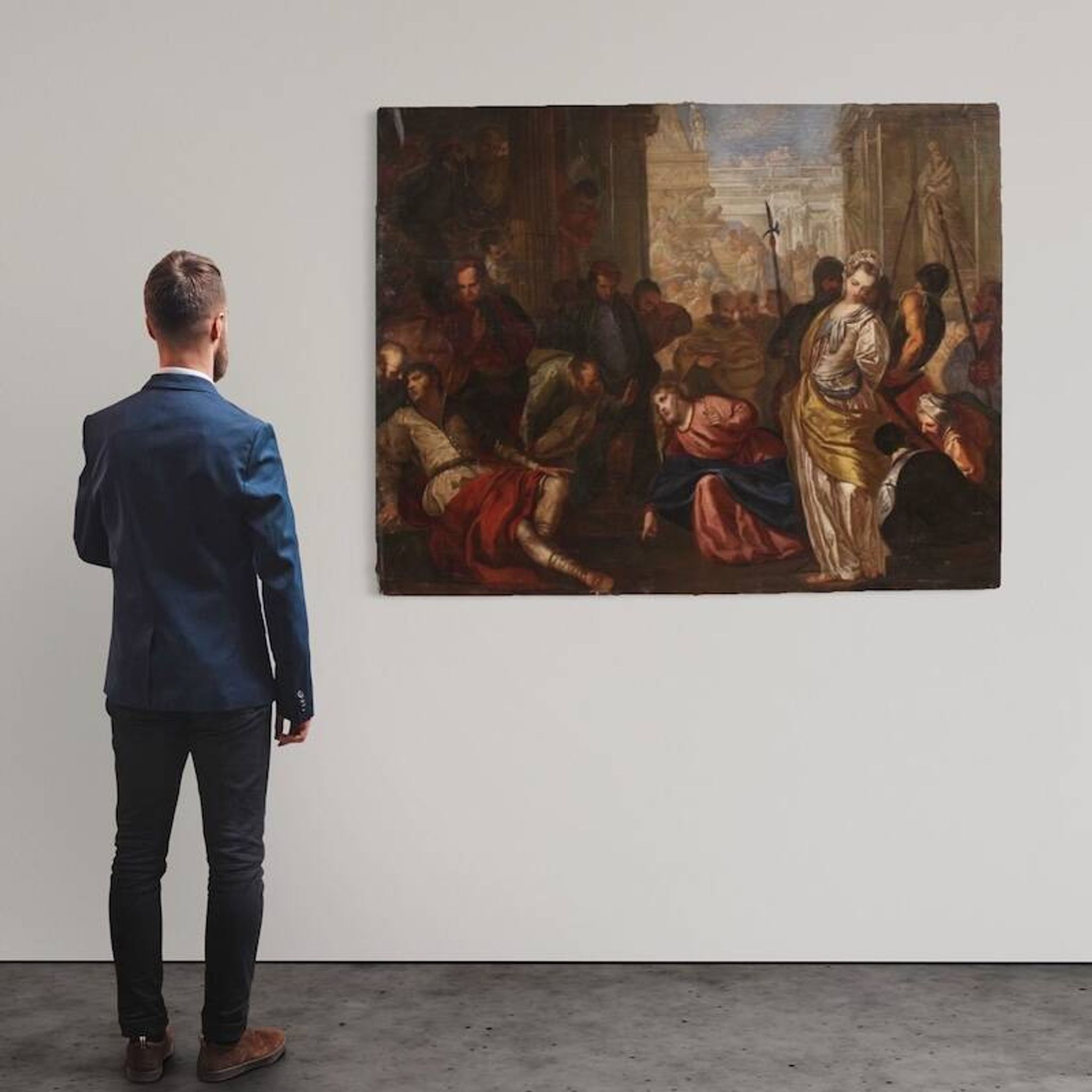 Great 16th-century Venetian painting, Christ and the Adulteress