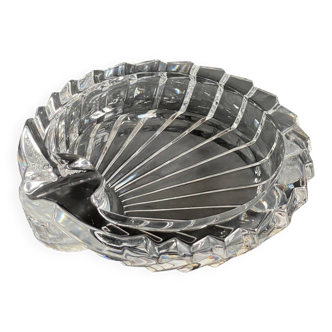 Vintage Crystal Ashtray in Seashell Shape