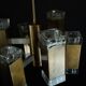 Italian glass and brass 12 lights chandelier produced by Sciolari in the 70