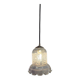 Suspension lampshade bell Vianne in petrol blue colour