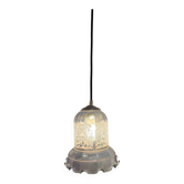 Suspension abat jour cloche Vianne couleur bleu pétrole