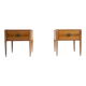 Mid-century modern pair of wooden nightstands, italy, 1960s
