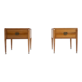 Paire de tables de chevet en bois du milieu du siècle, Italie, années 1960