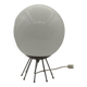 Large opaline globe aluminum metal lamp