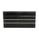 Pair Chest of Drawers in Ebonized Wood with Aluminium Accents 1980s