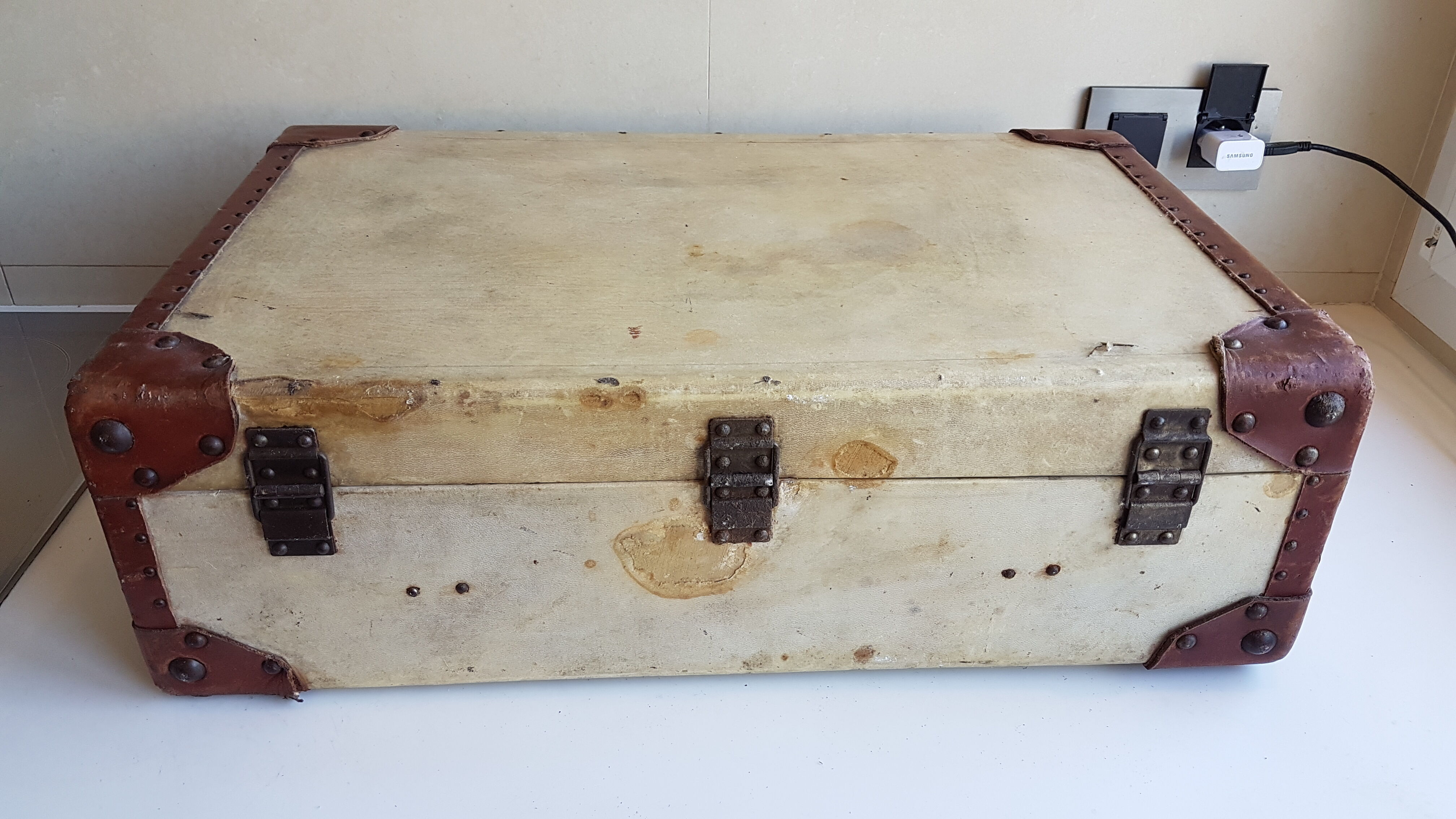 Old wood and leather case