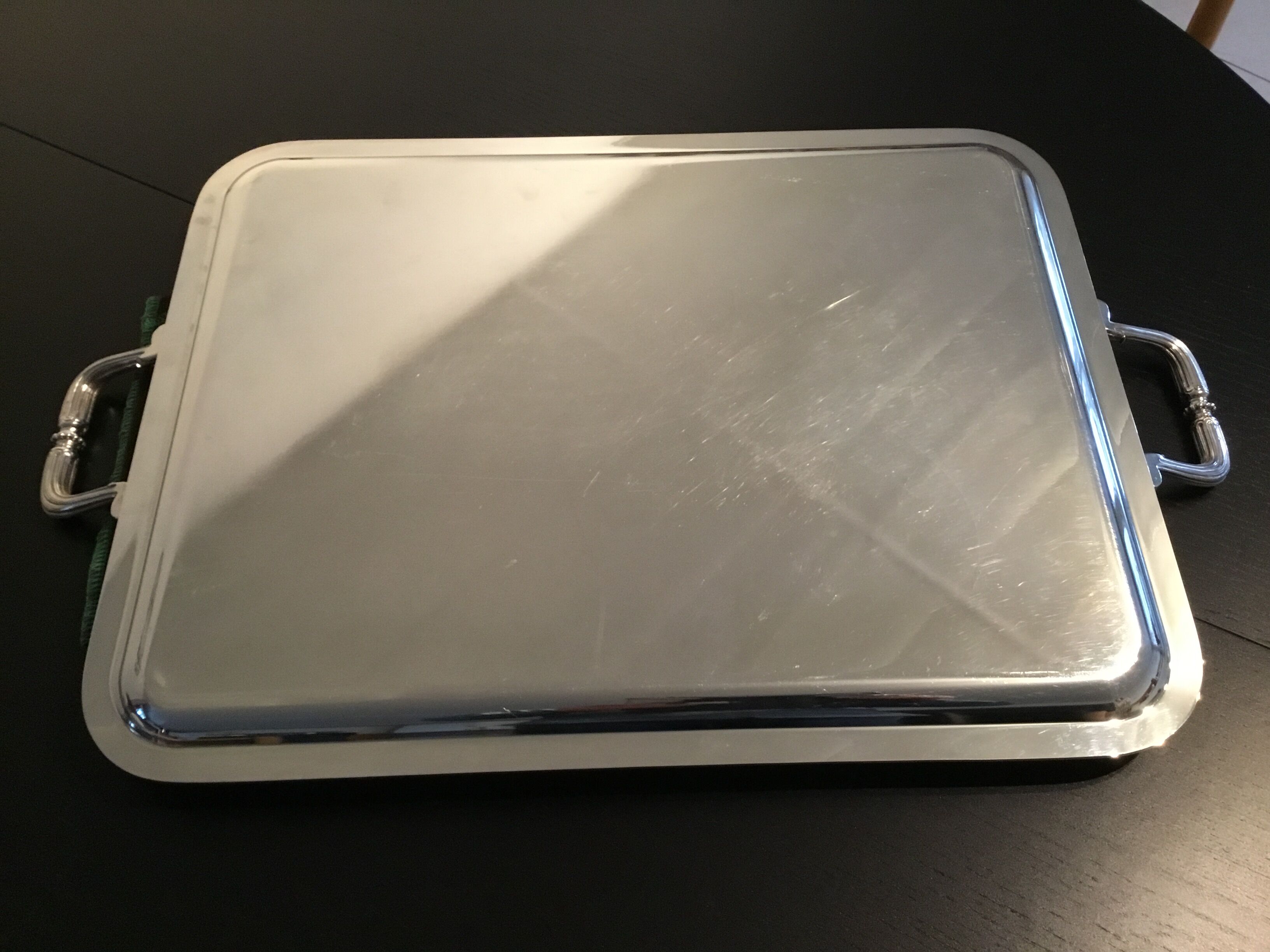 Christofle plate in silver metal