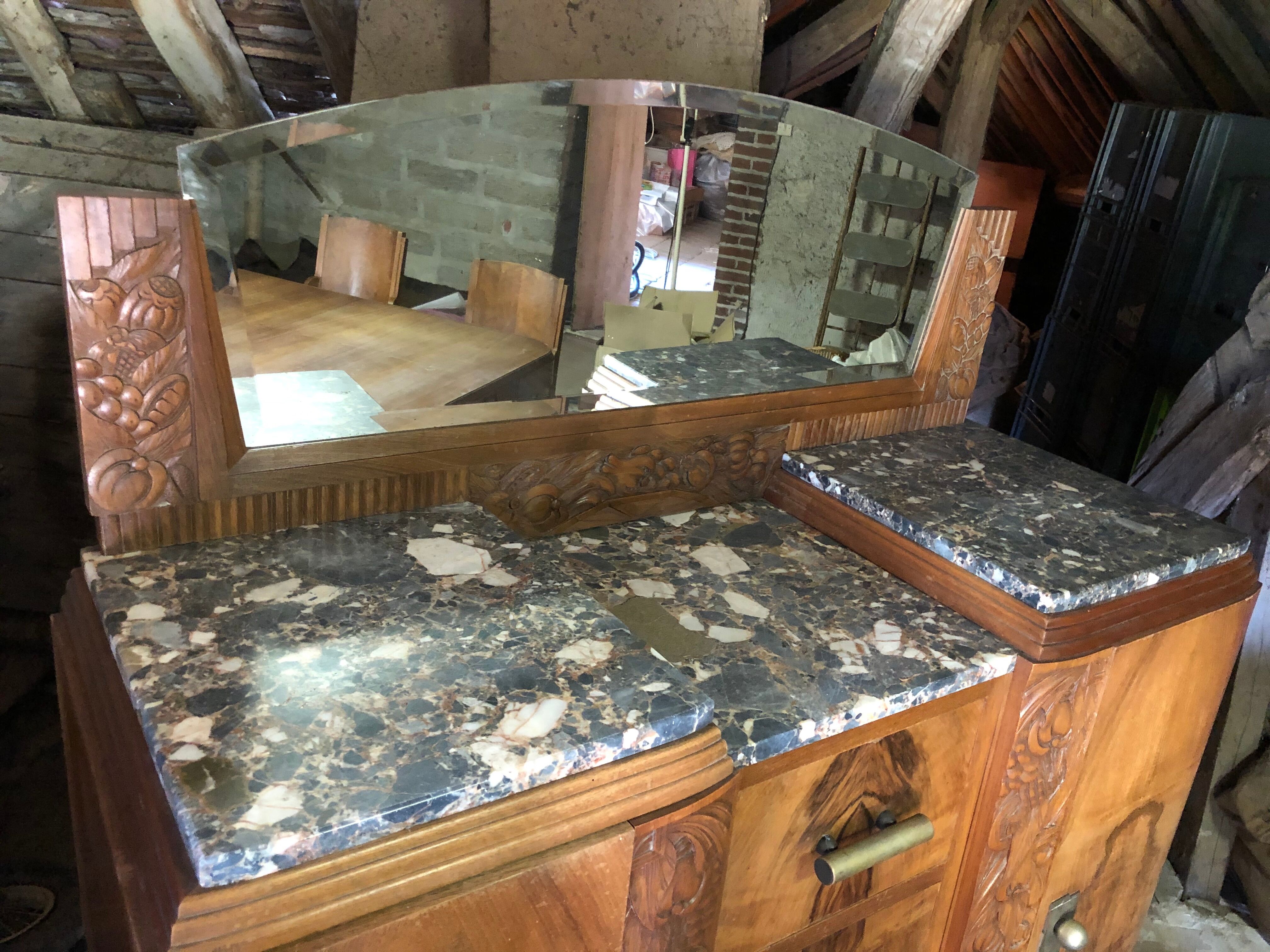 Buffet 4 tiroirs et deux portes art déco années 1930